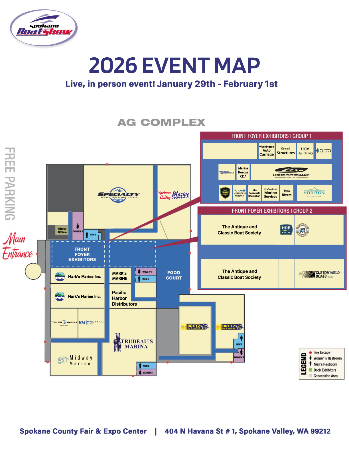 2025 Spokane Boat Show Map 