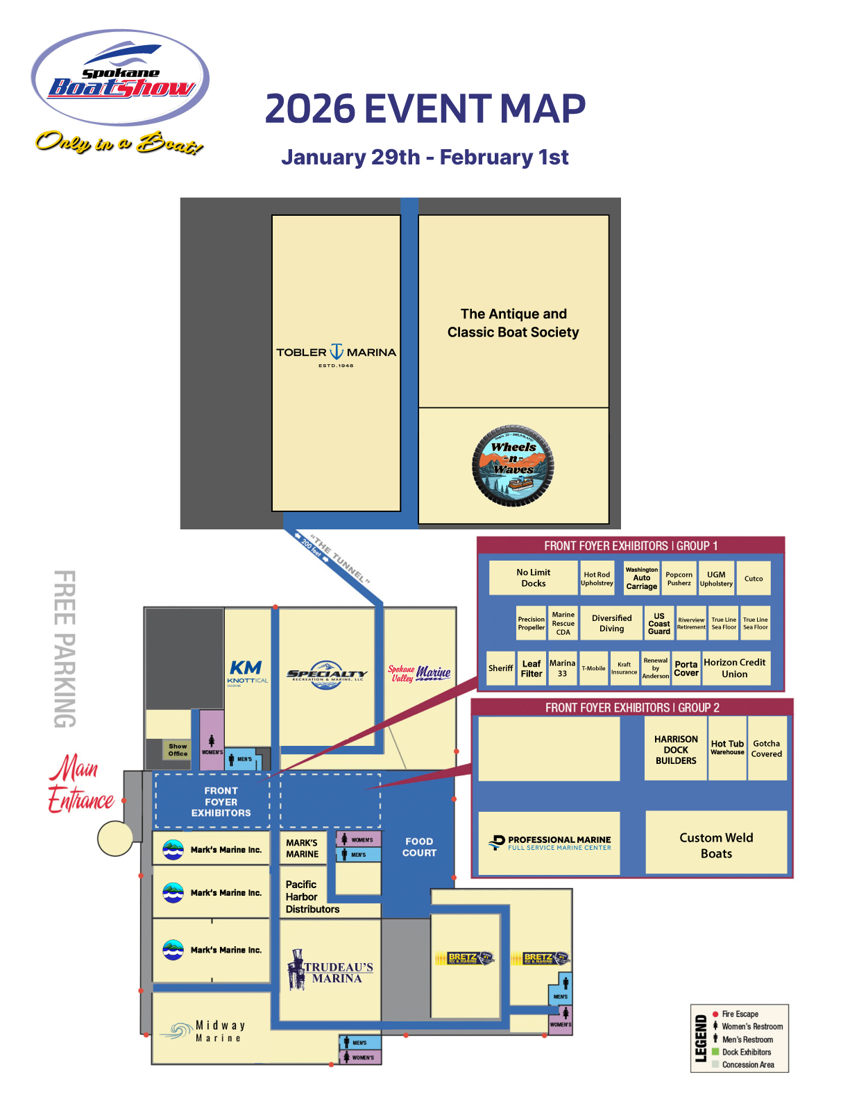 2025 Spokane Boat Show Map 